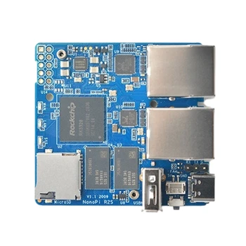 для надежного мини-маршрутизатора NanoPi R2S с портами Ethernets DualGbps Openwrt/LEDE Development Board 96BA