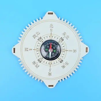 Диск компаса для преподавания физики, компас Jinlongxuan, деревянная вставка ручной работы, учебные пособия STEAM, научный эксперимент